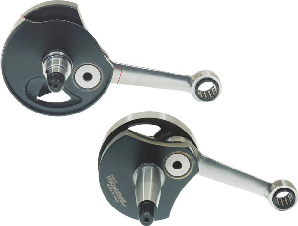 Kurbelwelle Mazzucchelli 20mm Konus, 51mm Hub, Pleuel poliert, Umbau von 50 auf 125 ccm für Vespa PK XL / APE 50 ccm