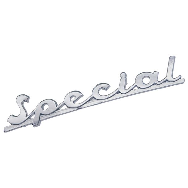 Emblem / Schriftzug CIF " Special " für Vespa V 50 Special V5A etc. - 4 Pins 132x27mm
