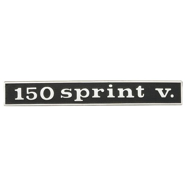 Emblem / Schriftzug CIF " 150 sprint v. " für Vespa Sprint Veloce 150 - 2 Pins 132x17mm Lochabstand 110mm