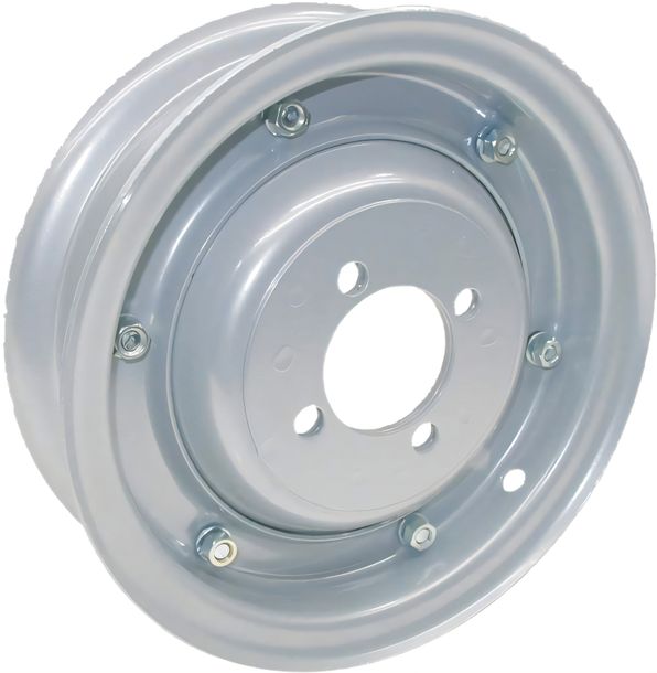 Felge CIF 8" / 8 Zoll für VNA  / Hoffmann / VNB / ACMA / 150 VL / VB / VBA / VBB - 2.10 -8", geschlossen, silber, 4-Loch