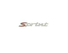 Emblem "Sprint" small 60 mm resin-coated self-adhesive chromed for front leg shield Vespa Automatica