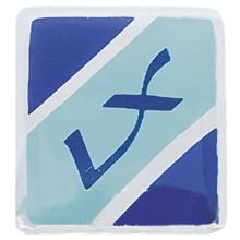 Embleem CIF LX 13 x 15mm zelfklevend, kunsthars voor spatbordsierlijst Vespa LX 2T / 4T