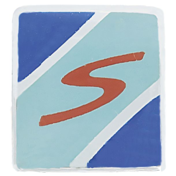 Emblem CIF S 13 x 15mm selbstklebend, Kunstharz für Kotflügelzierleiste Vespa GTS / S 2T / 4T