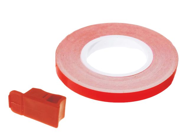 Samolepicí pásky na okraj rims CIF fluorescenční červená s aplikátorem