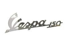 Embleem „Vespa 150“ premium-kwaliteit messing verchroomd zoals origineel 140 mm voor voorschild