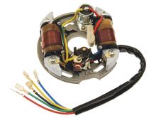 Stator CIF 6V / 25W mit 5 Kabeln und zusätzlichem Bremslichtkabel für Vespa 50 R / 50 Special mit Außenzündspule
