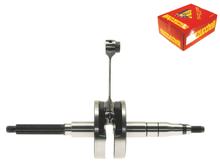 Kurbelwelle Mazzucchelli silber, 39,2mm Hub, Ø 10mm Bolzen für Minarelli / Yamaha 50 ccm Horizontalzylindermotoren / Aprilia / Benelli / Malaguti / MBK / Yamaha