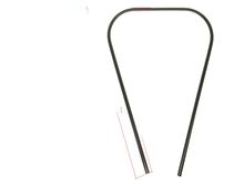 Tube à fente unique / Protection de bordure du bouclier de jambes CIF - Plastique noir - pour Vespa PX80-200/PE/Lusso/T5 Classic