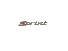 Embleem „Sprint“ klein 60 mm harsgecoat zelfklevend gebruneerd voor voorscherm Vespa Automatica