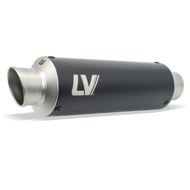 Silenziatore finale LeoVince GP CORSA RACING Black Edition in acciaio inossidabile nero per Yamaha MT-25 250 2015 - 2018 / YZF-R25 250 2014 - 2018 / MT-03 300 2016 - 2020 E3 / E4 / YZF-R3 300 2015 - 2020 E3 / E4 / 2022 - 2026 E5 / E5+