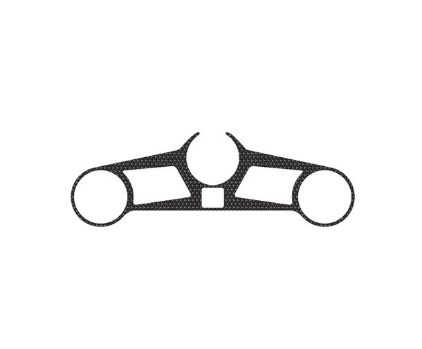 Holé nálepky chrániče spodních trojitých svorek Puig Šedá 300 x 225 mm pro Honda CBR500R, CBR500R Eclutch Rok. 2022 - 2026