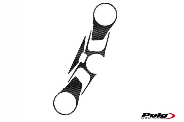 Naked Gabelbrücken Schutz Aufkleber Puig Grau 300 x 225 mm für Aprilia RSV4, RSV4 Factory Bj. 2009 - 2014
