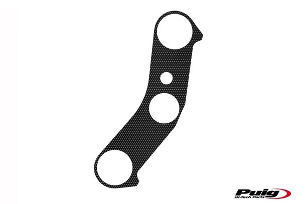 Odsłonięte naklejki ochronne na mostki widelca Puig Szary 300 x 225 mm do Yamaha YZF-R6 Rok produkcji 2006 - 2016