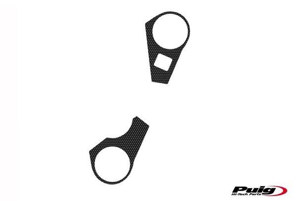 Naked Gabelbrücken Schutz Aufkleber Puig Grau 300 x 225 mm für Suzuki GSX-R1000 Bj. 2009 - 2016