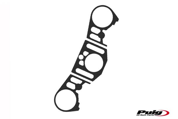 Naked Gabelbrücken Schutz Aufkleber Puig Grau 300 x 225 mm für Yamaha YZF-R1 Bj. 2012 - 2014