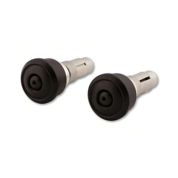 contrapesos del manillar Highsider PRO Retro, aluminio negro satinado, 2 piezas