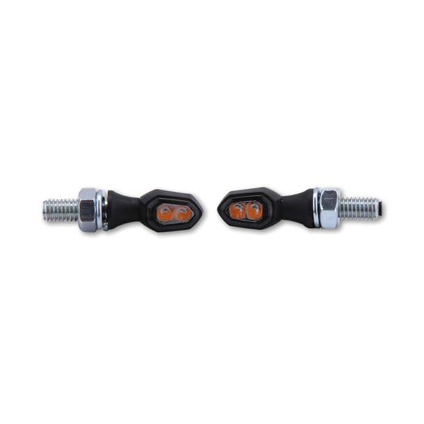 Blinker Highsider SMART Crumb LED mit Zulassung, schwarz, getönt 13,5V, vorne hinten, 2 Stück
