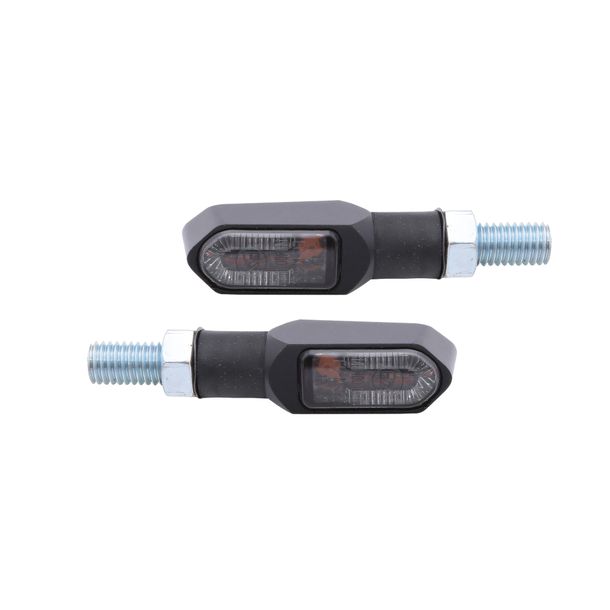 Blinker Highsider SMART Namiko-TS LED mit Zulassung, Aluminium schwarz, getönt 13,5V, vorne hinten, 2 Stück