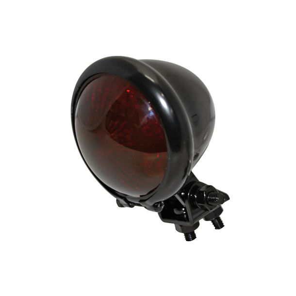 Rücklicht Highsider SMART Bates Style LED mit Zulassung, Stahl schwarz, getönt, hinten, 1 Stück