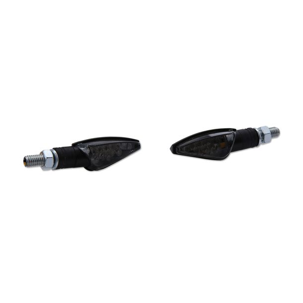 Blinker Highsider SMART Toledo LED mit Zulassung, schwarz, getönt 13,5V, vorne hinten, 2 Stück