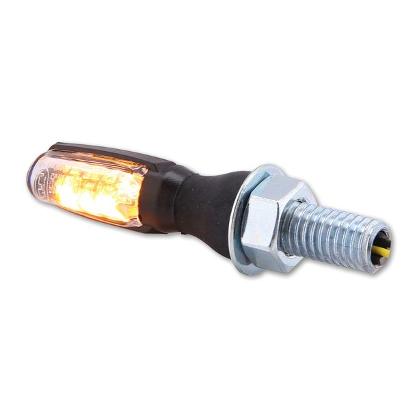 Blinker Highsider SMART Spark LED mit Zulassung, schwarz, klar 13,5V, vorne hinten, 2 Stück