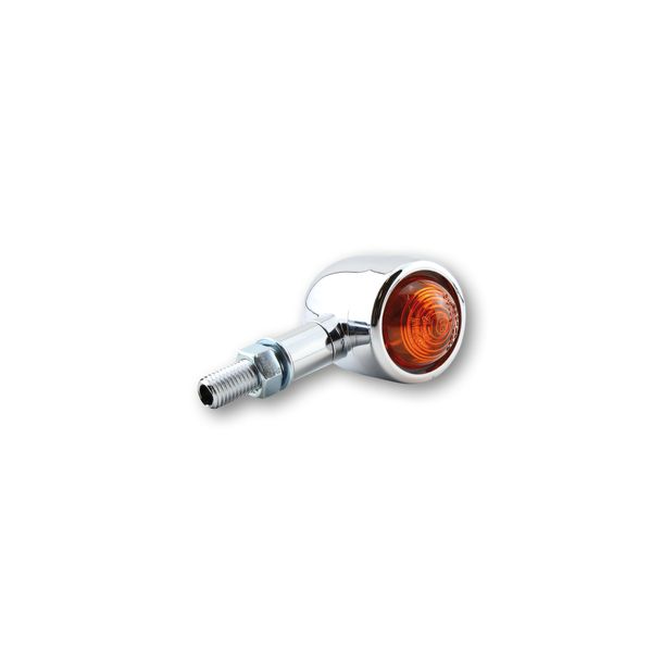 Blinker Highsider SMART Old School Typ 1 Glühlampen mit Zulassung, chrom, orange 12V, vorne hinten, 2 Stück
