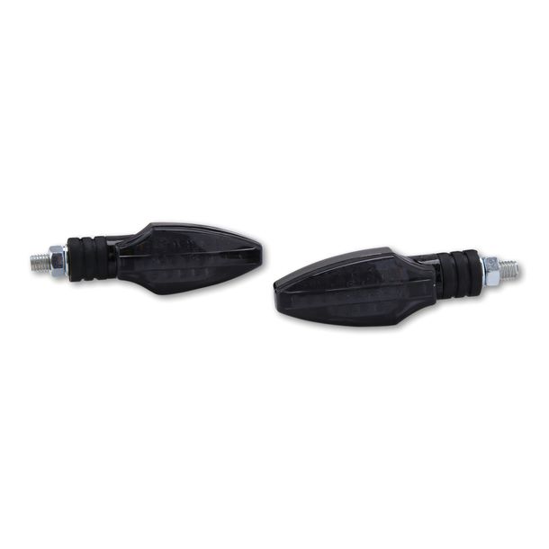 Blinker Highsider SMART Como LED Carbon mit Zulassung, getönt 13,5V, vorne hinten, 2 Stück