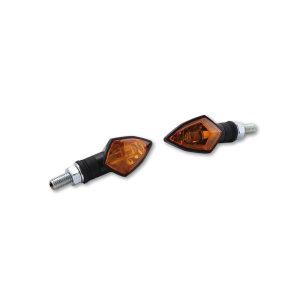 Mini-Blinker Highsider SMART Rock Glühlampen mit Zulassung, schwarz, orange 12V, vorne hinten, 2 Stück