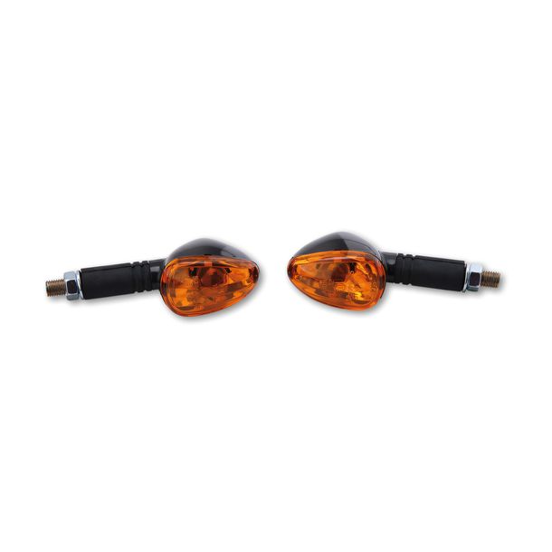 Blinker Highsider SMART Little Glühlampen mit Zulassung, schwarz, orange 12V, vorne hinten, 2 Stück