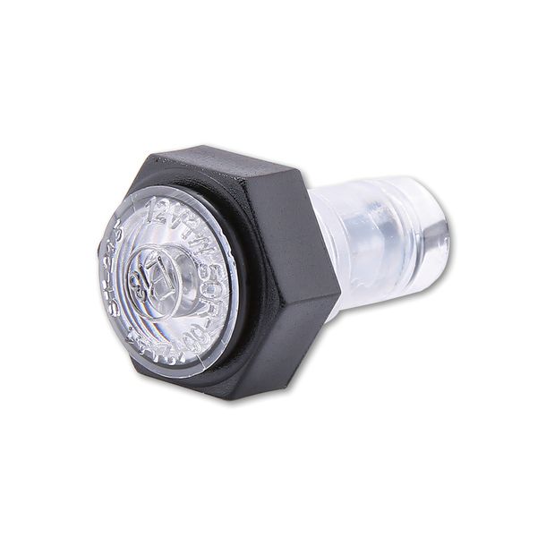 Positionslicht Highsider SMART Mini LED rund, Linsen-Ø 14,8 mm mit Zulassung, schwarz, klar, vorne, 1 Stück