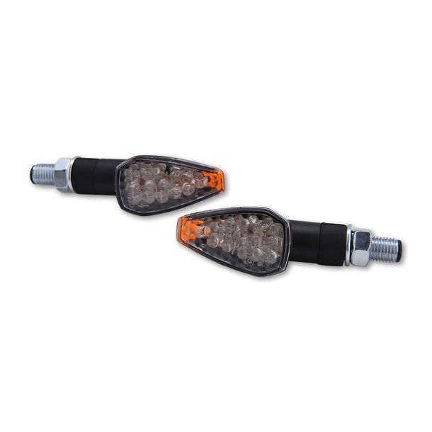 Blinker Highsider SMART Peak LED mit Zulassung, schwarz, klar 13,5V, vorne hinten, 2 Stück