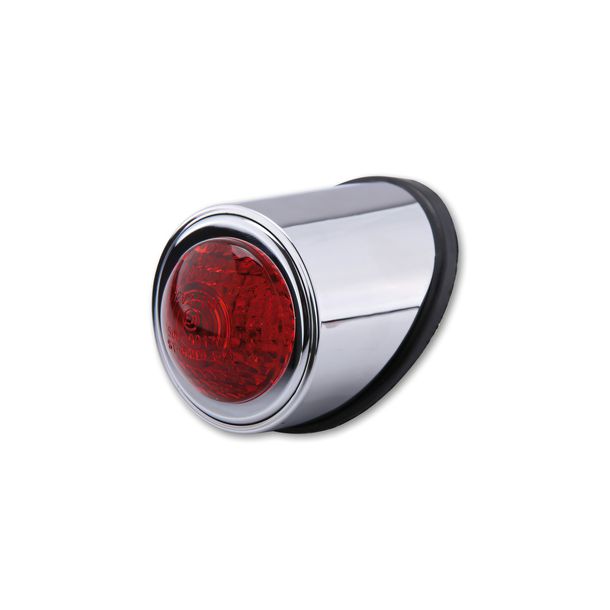 Rücklicht Highsider SMART Old School Typ 1 LED mit Zulassung, chrom, rot, hinten, 1 Stück