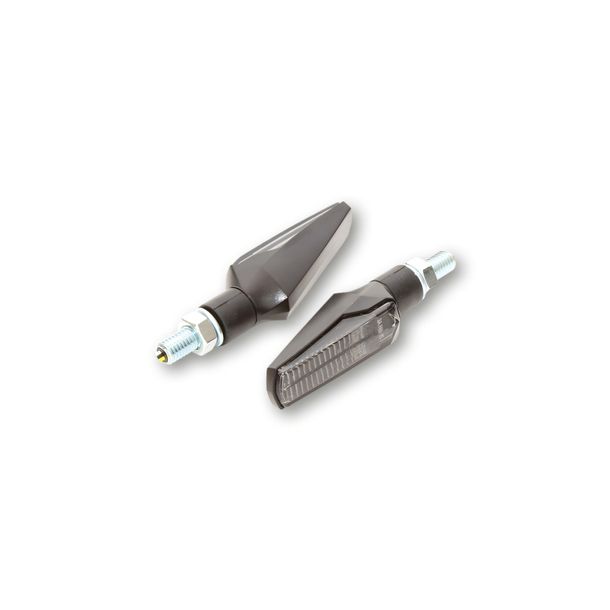 Blinker Highsider SMART Fineline LED Positionslicht 2in1 mit Zulassung, schwarz, getönt 13,5V, vorne, 2 Stück