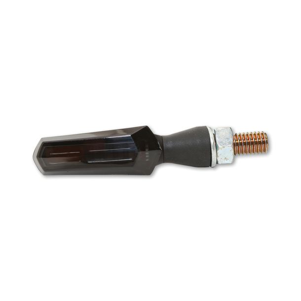 Blinker Highsider SMART Scuro LED mit Zulassung, Aluminium schwarz, getönt 13,5V, vorne hinten, 2 Stück