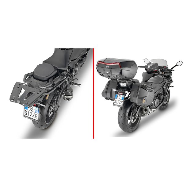 Topcase-Träger GiVi für Monokey® / Monolock® Koffer Max Zuladung 10 kg / 6 kg / 3 kg ohne Platte für Suzuki GSX-S1000GT Bj. 2022-2026