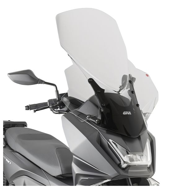 Windschild GiVi transparent 690x670mm mit Zulassung mit Montagekit für Kymco Skytown 125 Bj. 2024-2026