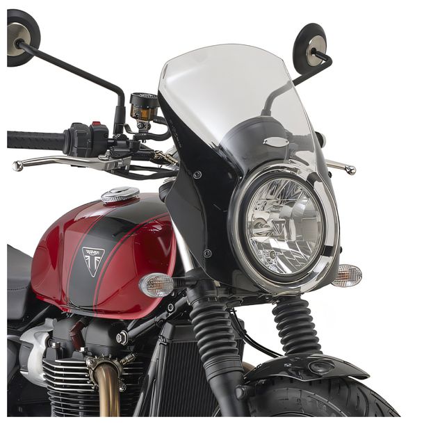 Windschild GiVi transparent 260x370mm mit Zulassung für Triumph / Royal Enfield verschiedene Modelle