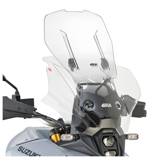 Windschild GiVi Airflow transparent 535-655x540mm mit Zulassung für Suzuki V-Strom 800 DE/SE, DL800 V-Strom, DL800U V-Strom