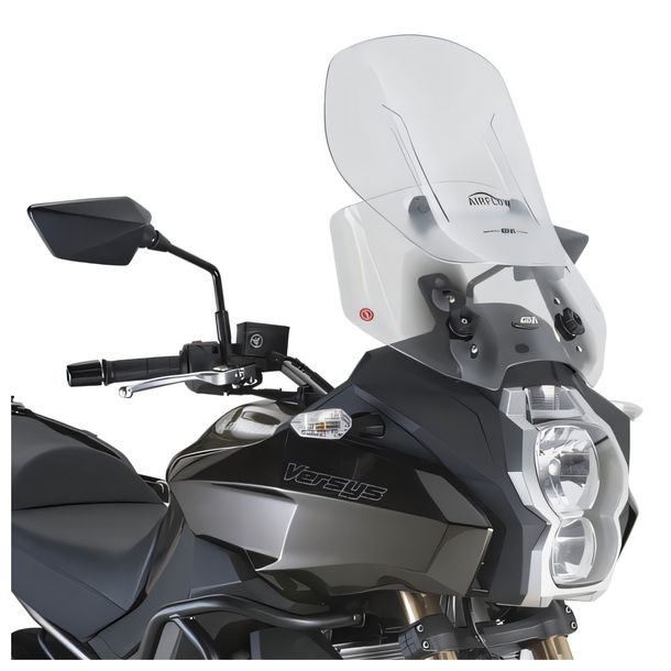 Windschild GiVi Airflow transparent 400-520x480mm mit Zulassung für Kawasaki Versys 650, Versys 1000