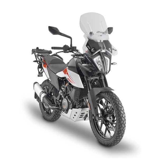 Windschild GiVi Airflow transparent 400-520x480mm mit Zulassung für KTM 390 Adventure, 790 Adventure, 790 Adventure R, 890 Adventure