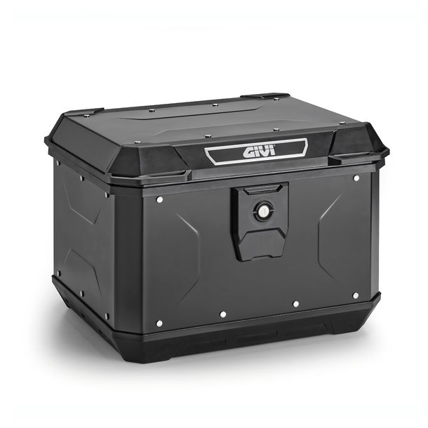 Topcase GiVi Alpina 44 Monolock® Aluminium schwarz mit roten Reflektoren 44 Liter 320x450x390mm Max Zuladung 3 kg