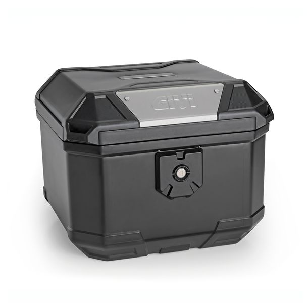 Topcase GiVi B38 Bernina Monolock® schwarz mit roten Reflektoren 38 Liter Max Zuladung 3 kg mit Universalplatte mit Montagekit
