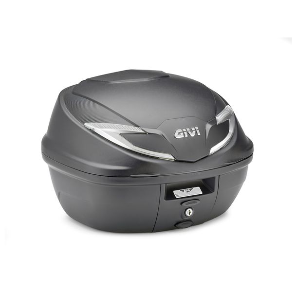 Topcase GiVi B39 Monolock® mit transparenten Reflektoren 39 Liter 340x495x440mm Max Zuladung 3 kg mit Platte wasserabweisend