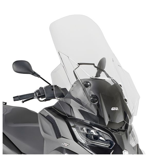 štít GiVi transparentní >694x700mm s homologací pro Piaggio MP3 400 HPE, MP3 530 HPE Exclusive, MP3 HPE 400 Sport