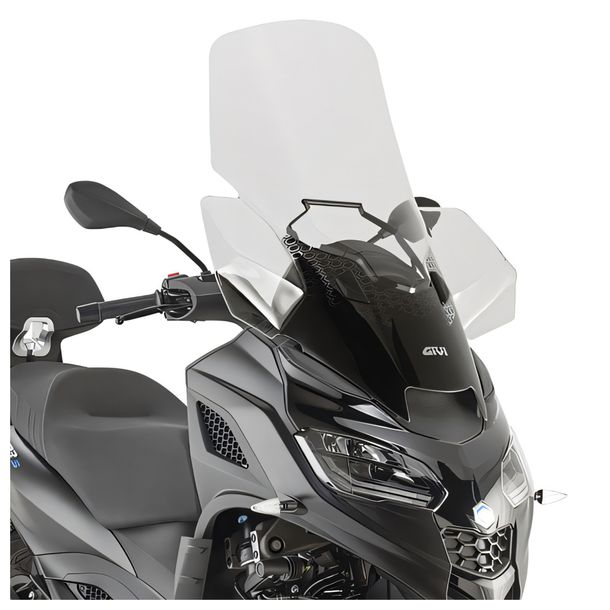 Větrolam GiVi transparentní >675x700mm s homologací pro Piaggio MP3 310 HPE od r. v. 2024