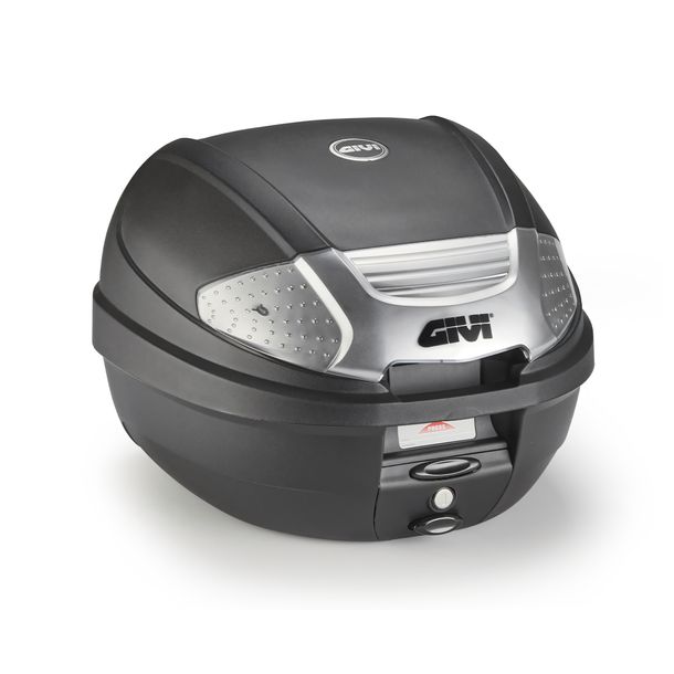 Topcase GiVi E300 Monolock® schwarz mit transparenten Reflektoren 30 Liter 300x410x400mm Max Zuladung 3 kg