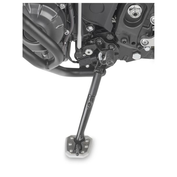 Fuß-Verbreiterung GiVi aus Aluminium und Edelstahl für Original-Seitenständer für Yamaha Tracer 9 / GT Bj. 2021-2024