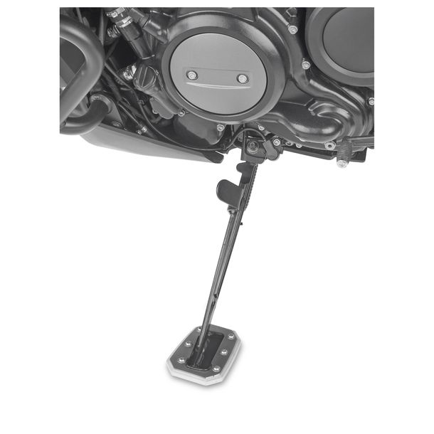 Fuß-Verbreiterung GiVi aus Aluminium und Edelstahl für Original-Seitenständer für Harley Davidson Pan America 1250 Bj. 2021-2026