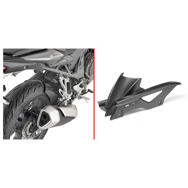 kryt zadního kola GiVi černý bez homologace pro Honda CB750 Hornet r. v. 2023-2025