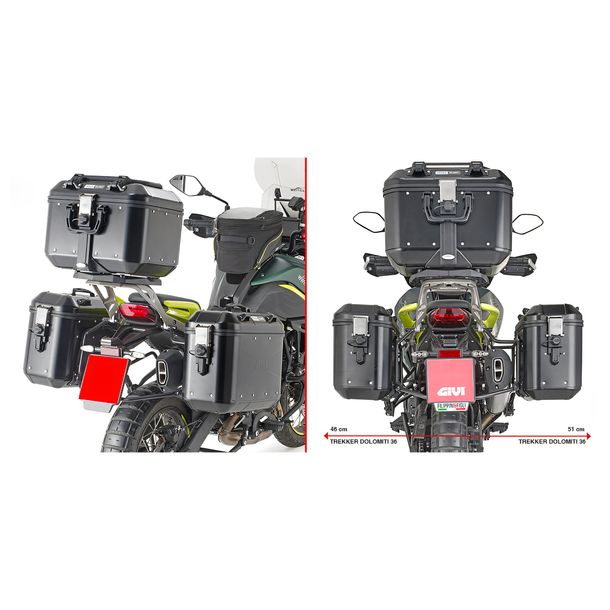 Seitenkoffer-Träger GiVi Monokey® für Benelli TRK 702 / 702 X Bj. 2023-2025, QJ Motor SRT 700 SX Bj. 2025-2026